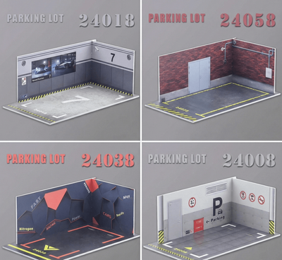 1:24 3-Piece PVC Garage Display Base Diorama (16 Variants)_img_0