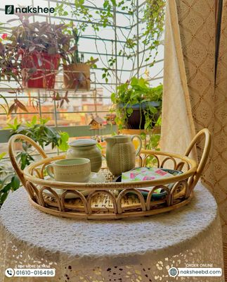 বেতের ট্রে (Cane Tray) - ওভাল আকৃতি (Design Code: T02)_img_12