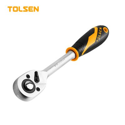 TOLSEN 1/4" Square Drive Quick Release Reversible Socket Ratchet Wrench 15118_img_0
