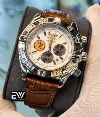BREITLING BRWON BELT WHITE DIAL_img_1