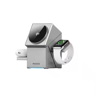 Maxco MW11 Qi2 3-in-1 MagSafe Wireless Charger – Auto-Rotating Phone Dock, 15W Fast Charging for iPhone, Apple Watch & AirPods_img_1
