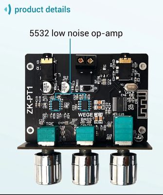 ZK-PT1 Bluetooth 5.0 Decoder Board Dual Channel Stereo Low Noise High and Low Tone Pre Amplifier Board_img_6