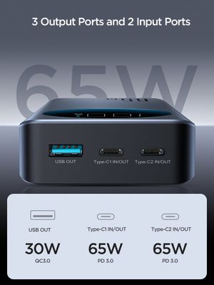JOYROOM JR-PBF04 65W 20000mAh Fast Charging Power Bank With Digital Display_img_7