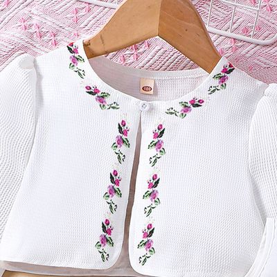 Imported 🌸 Girls' Floral Dress with Cardigan – Spring/Summer 2-Piece Set (TZ1033-D)_img_4