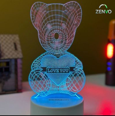 GearUP Acrylic Multicolor Night Lamp (Love Bear)_img_0