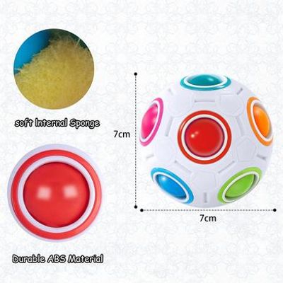 Rainbow Ball Magic Cube Fidget Toy Puzzle Magic Rainbow Ball Puzzle Fun Fidget_img_3