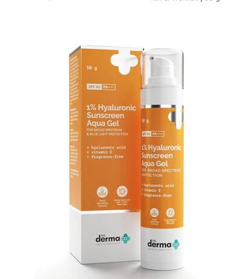The Derma Co 1% Hyaluronic Sunscreen Aqua Gel SPF 50 -(50g) (80g)_img_0