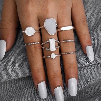8 pieces ring set. 160 Taka only Silver and golden both Available_img_1