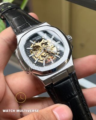 PATEK PHILLIPE Silver Black Belt_img_0