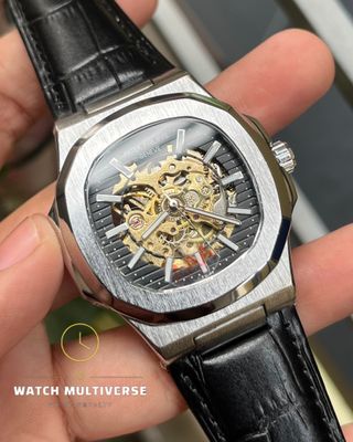 PATEK PHILLIPE Silver Black Belt_img_1