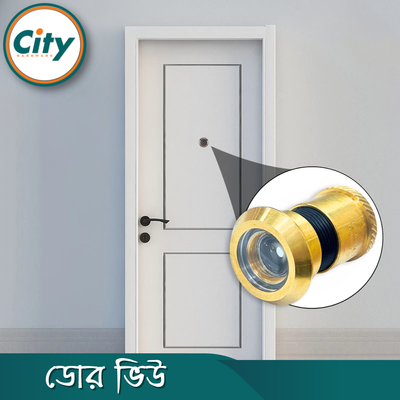 ১ পিস প্রিমিয়াম কুয়ালিটি পিতলের ডোর ভিউয়ার পিপহোল প্রধান দরজার জন্য 180 ° প্রশস্ত কোণ স্পষ্ট ভিউ তাইওান ডোর ভিউ_img_5