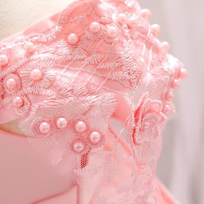 Imported🎀 Baby Girl Off-Shoulder Dress – Fluffy Beaded Flower Dress_img_7