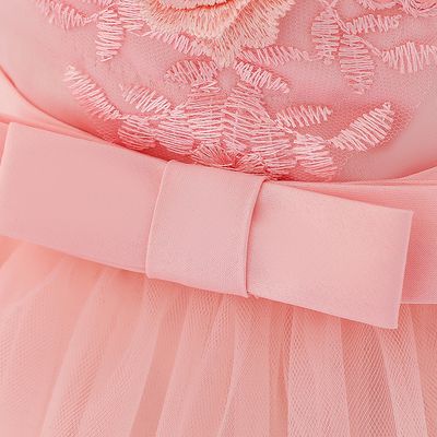 Imported🎀 Baby Girl Off-Shoulder Dress – Fluffy Beaded Flower Dress_img_8