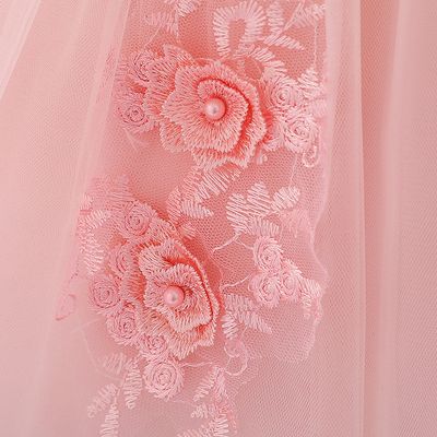 Imported🎀 Baby Girl Off-Shoulder Dress – Fluffy Beaded Flower Dress_img_9