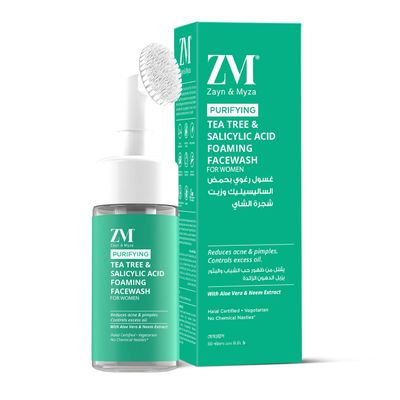 Zayn & Myza Tea Tree and Salicylic Acid Foaming Face Wash for Women (100ml_img_1
