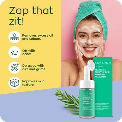 Zayn & Myza Tea Tree and Salicylic Acid Foaming Face Wash for Women (100ml_img_2