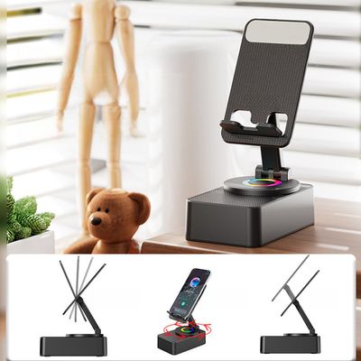 Mobile Phone Holder Bluetooth Speaker Four-In-One Rotating Foldable Lazy Live Broadcast Desktop Tablet Holder Multi-Function_img_3