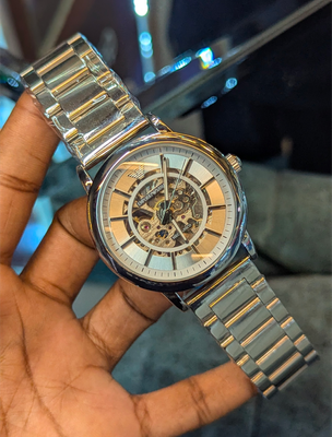 Emporio Armani Automatic Silver Chain White Dial_img_0