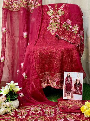 Semi –Embroidery & Sequence Work Party dress_img_0