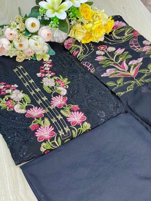 Semi –Embroidery & Sequence Work Party dress_img_6