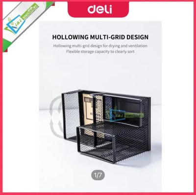 Deli Desk Organizer Durable Mesh Steel 9175 215 x 75 x 53mm_img_1