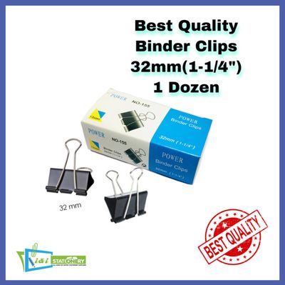 Power Binder Clips 32mm Metal Paper Clips 12 pcs_img_0