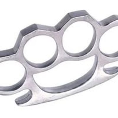 Small Crown Knuckles Solid Steel Paper Weight - Silver_img_0