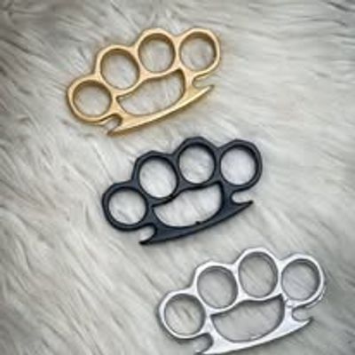Small Crown Knuckles Solid Steel Paper Weight - Silver_img_1