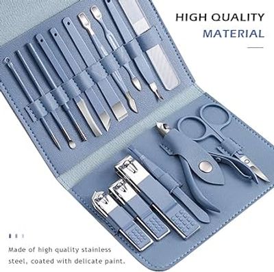 16Pcs Manicure Set Stainless Steel Nail_img_2
