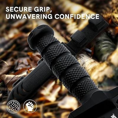 Dispatch Fixed Blade Hunting Knife with Sheath, 12-inch Survival Knives for Men Tactical Bowie Knife with Non-Slip Handle for Bushcraft, Outdoor Camping_img_2