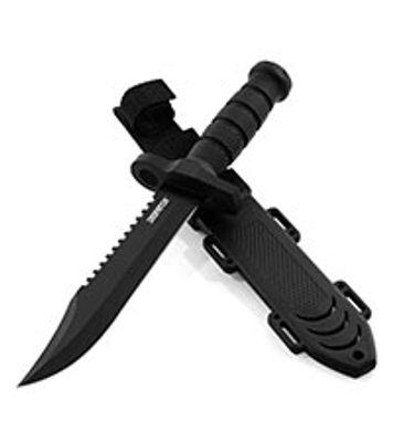 Dispatch Fixed Blade Hunting Knife with Sheath, 12-inch Survival Knives for Men Tactical Bowie Knife with Non-Slip Handle for Bushcraft, Outdoor Camping_img_4