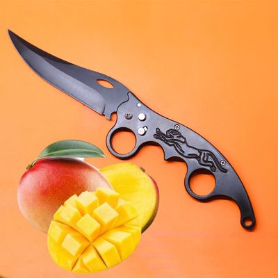 Stainless Steel Button Folding Knife |_img_0