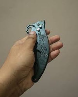 Stainless Steel Button Folding Knife |_img_2