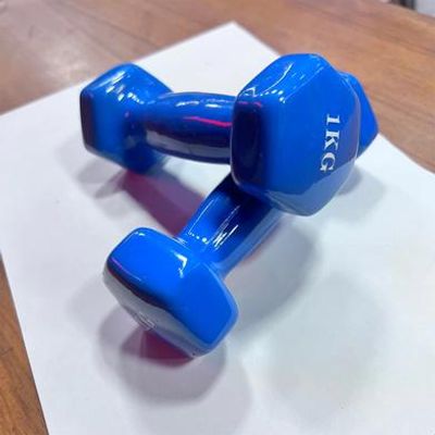 1 Kg Vinyl Dumbbell - 1 Pair - Multicolor_img_4