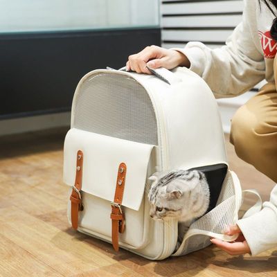 Luxury Carrier Bag For Cats & Puppy Portable Pet Cat Carrier Bag Outdoor Travel Cat Backpack Small Dog Backpack_img_0