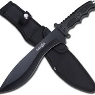 15" SURVIVOR TACTICAL HUNTING MACHETE SURVIVAL KNIFE w/ SHEATH Fixed Blade_img_0