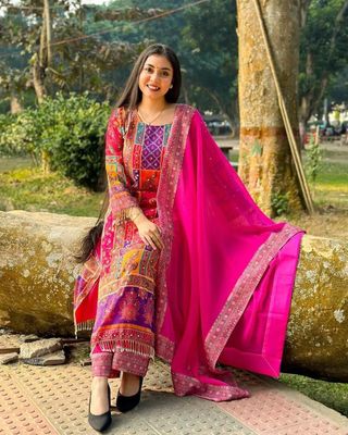 Georgette Readymade Three Piece_img_2