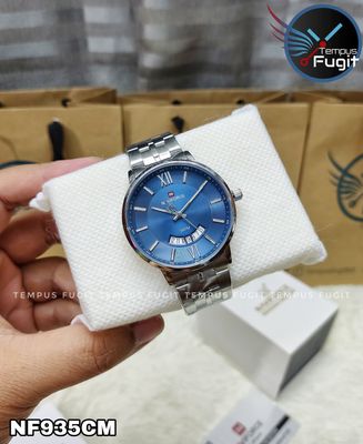 Naviforce 9238 Gents Chain Watch- Blue Dial- Silver Bezel- Silver Chain- TF Code NF935CM_img_8