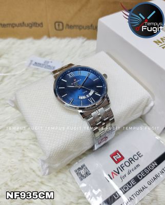 Naviforce 9238 Gents Chain Watch- Blue Dial- Silver Bezel- Silver Chain- TF Code NF935CM_img_13