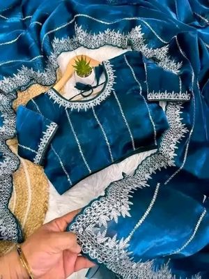 Georgette Sharee with Blouse Piece_img_1