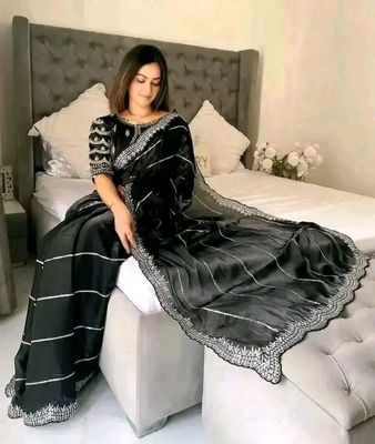 Georgette Sharee with Blouse Piece_img_3