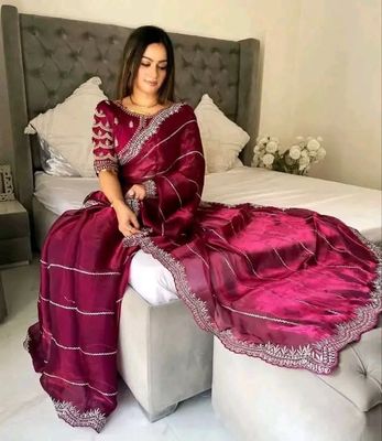 Georgette Sharee with Blouse Piece_img_5