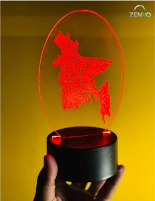 GearUP Acrylic Multicolor Night Lamp Black (BD Map)_img_0