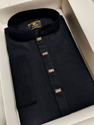 Ajwah Luxe Black Panjabi | Premium Quality for Every Celebration_img_2