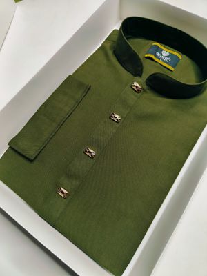 Ajwah Regal Olive Panjabi – Tradition Meets Luxury_img_1