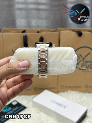 Curren 9095 Ladies Chain Watch- Purple Dial- Rose Golden Bezel- Silver+Rose Golden Chain- TF Code CR947CF_img_11