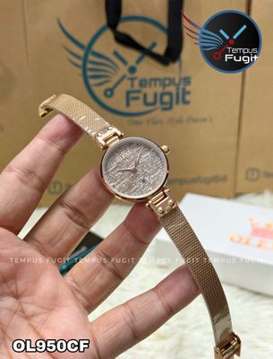 OLEVS 5887 Ladies Mesh Chain Watch- Rose Golden Dial- Rose Golden Bezel- Rose Golden Chain- TF Code OL950CF_img_10