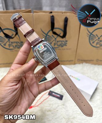 SKMEI 9306 Gents Belt Watch- Silver Dial- Silver Bezel- Leather Color Belt- TF Code SK954BM_img_8