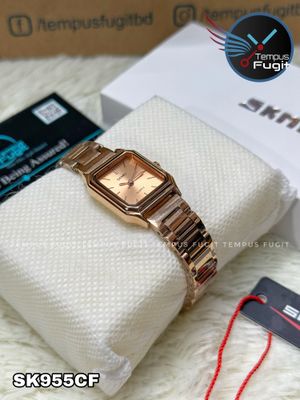 SKMEI 2237 Ladies Chain Watch - Rose Golden Dial- Rose Golden Bezel- Rose Golden Chain- TF Code SK955CF_img_12