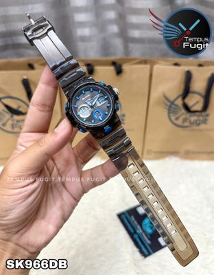 SKMEI 2386 Analogue+Digital Silicone Strap Sports Watch- Black Dial with Blue Markings- Black Bezel- Black Strap- TF Code SK966DB_img_10